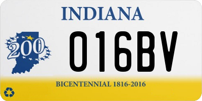 IN license plate 016BV