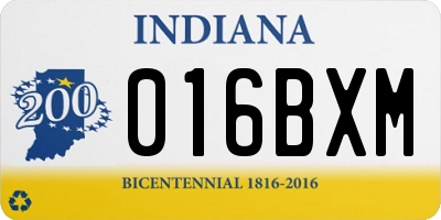 IN license plate 016BXM