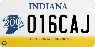 IN license plate 016CAJ