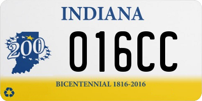 IN license plate 016CC