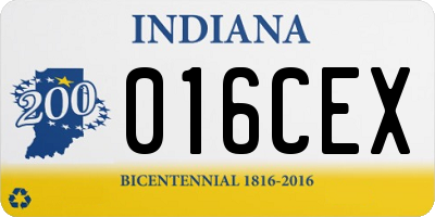 IN license plate 016CEX