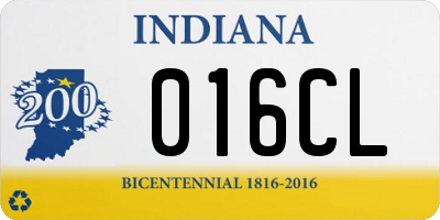 IN license plate 016CL