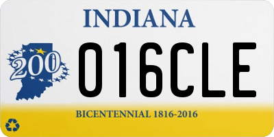 IN license plate 016CLE
