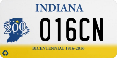 IN license plate 016CN