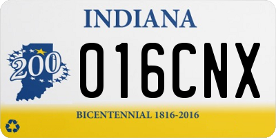 IN license plate 016CNX