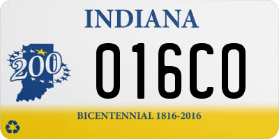 IN license plate 016CO