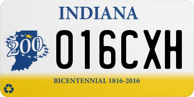 IN license plate 016CXH