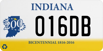 IN license plate 016DB