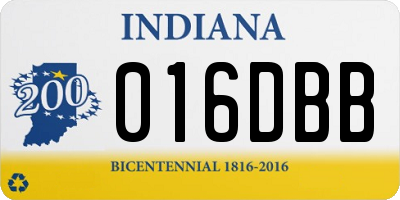 IN license plate 016DBB