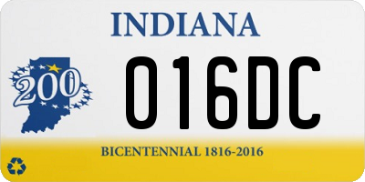 IN license plate 016DC