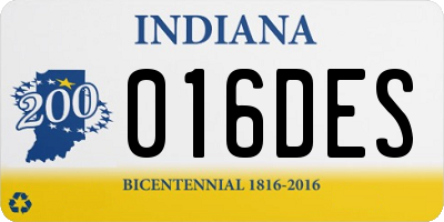 IN license plate 016DES