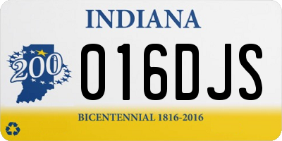 IN license plate 016DJS