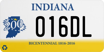 IN license plate 016DL