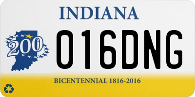 IN license plate 016DNG