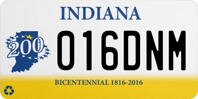 IN license plate 016DNM