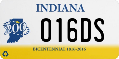 IN license plate 016DS