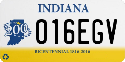 IN license plate 016EGV