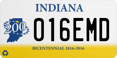 IN license plate 016EMD