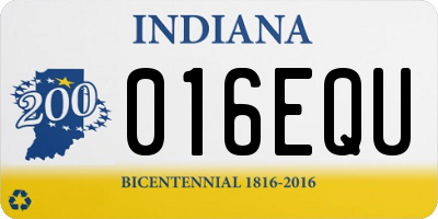 IN license plate 016EQU
