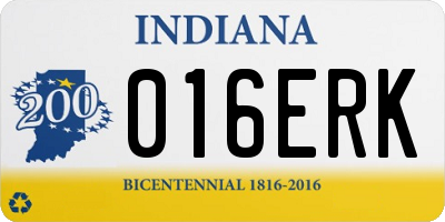 IN license plate 016ERK