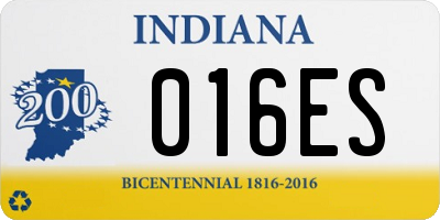 IN license plate 016ES