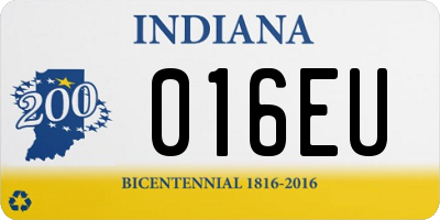 IN license plate 016EU