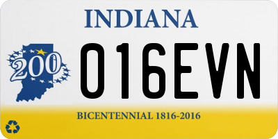 IN license plate 016EVN
