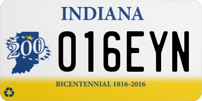 IN license plate 016EYN