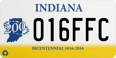 IN license plate 016FFC