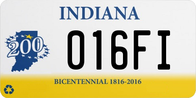 IN license plate 016FI