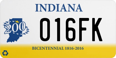 IN license plate 016FK