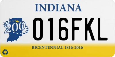 IN license plate 016FKL