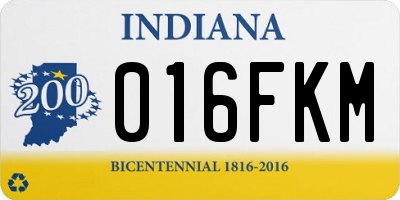 IN license plate 016FKM