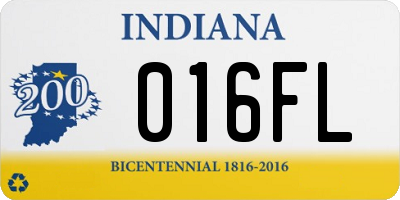 IN license plate 016FL