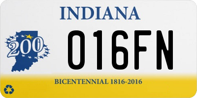 IN license plate 016FN