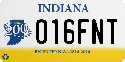 IN license plate 016FNT
