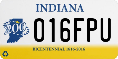 IN license plate 016FPU