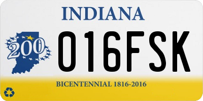 IN license plate 016FSK