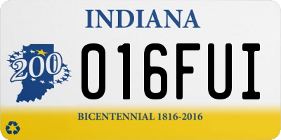IN license plate 016FUI