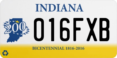 IN license plate 016FXB