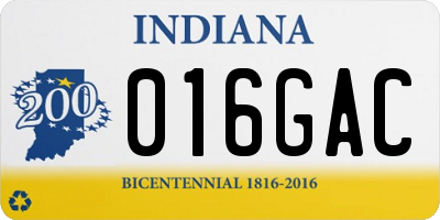IN license plate 016GAC
