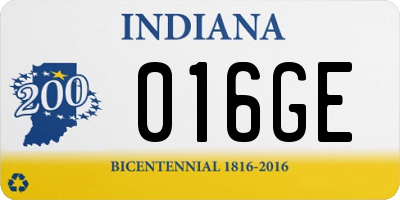 IN license plate 016GE