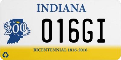 IN license plate 016GI
