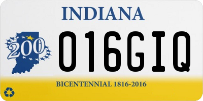IN license plate 016GIQ