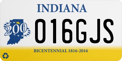 IN license plate 016GJS