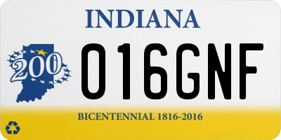 IN license plate 016GNF