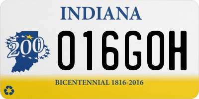 IN license plate 016GOH