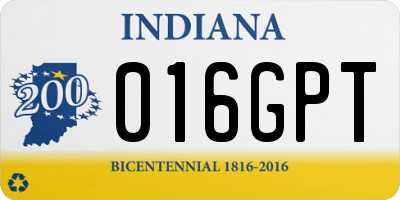 IN license plate 016GPT