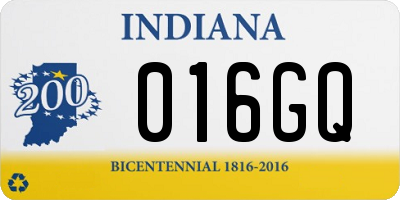 IN license plate 016GQ