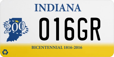 IN license plate 016GR
